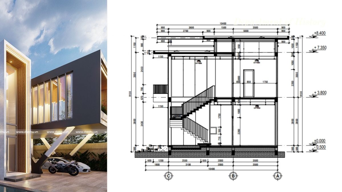 Bản vẽ xây nhà mái ngói 3 tầng đơn giản nhưng kết cấu chắc chắn  Bản vẽ  Bản vẽ thiết kế nhà Thiết kế